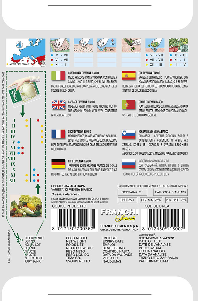 Kaleráb - DI VIENNA BIANCO semená 6 gr.