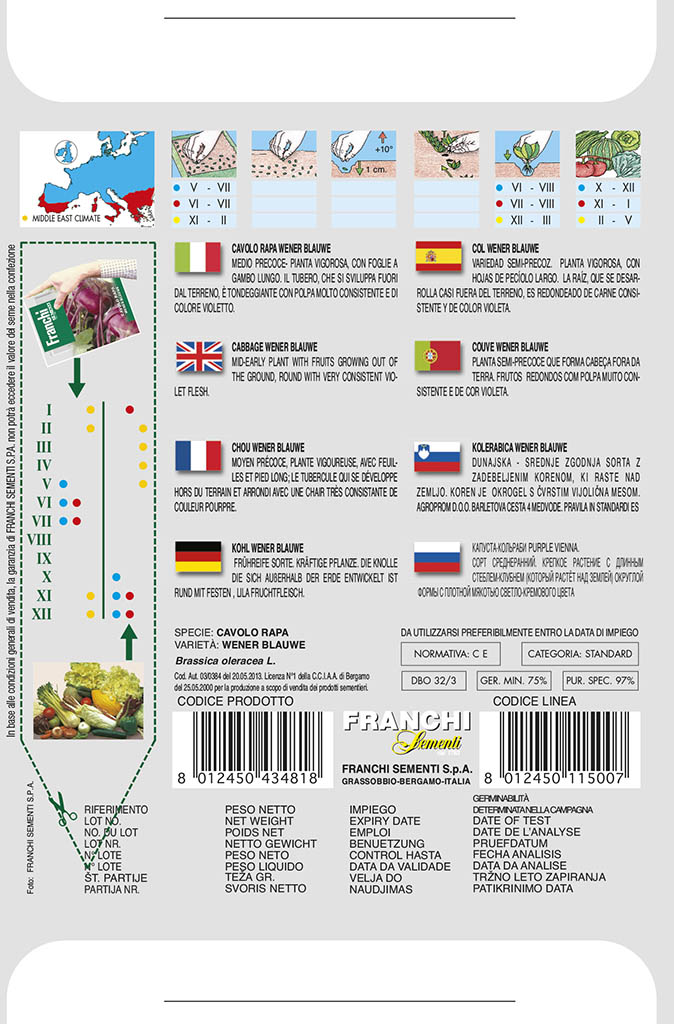 Kaleráb - WENER BLAUWE - semená