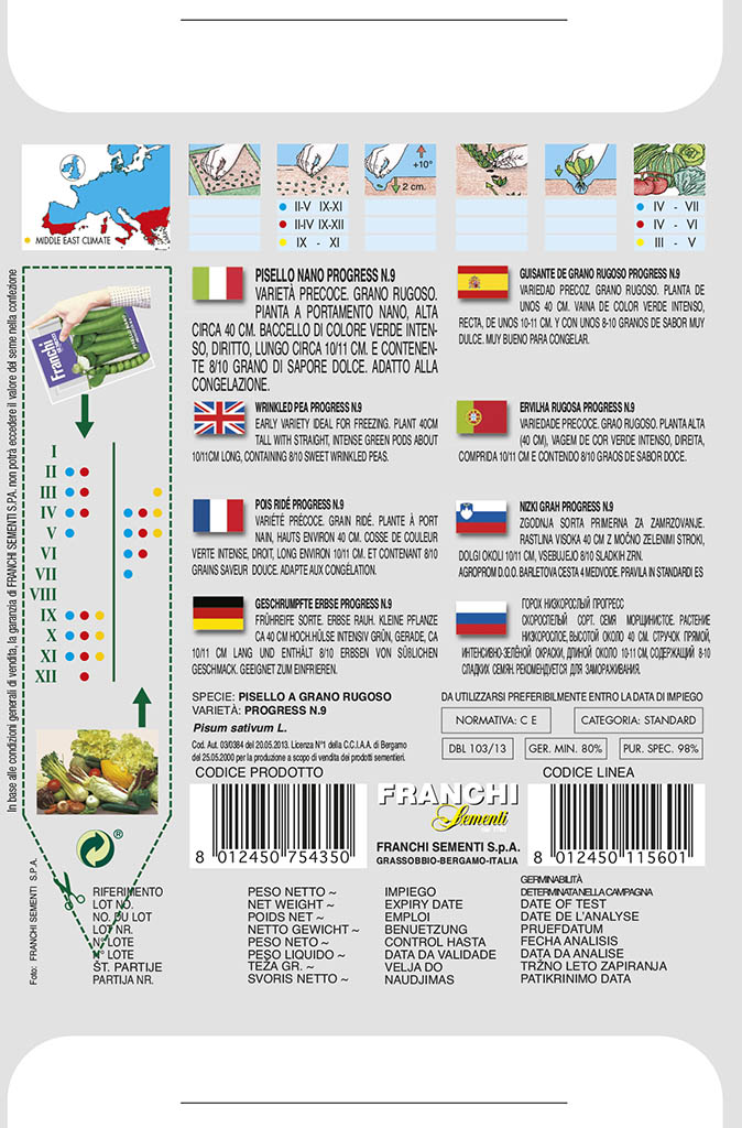 Hrach nízky - PROGRESS N.9 - semená 250g.