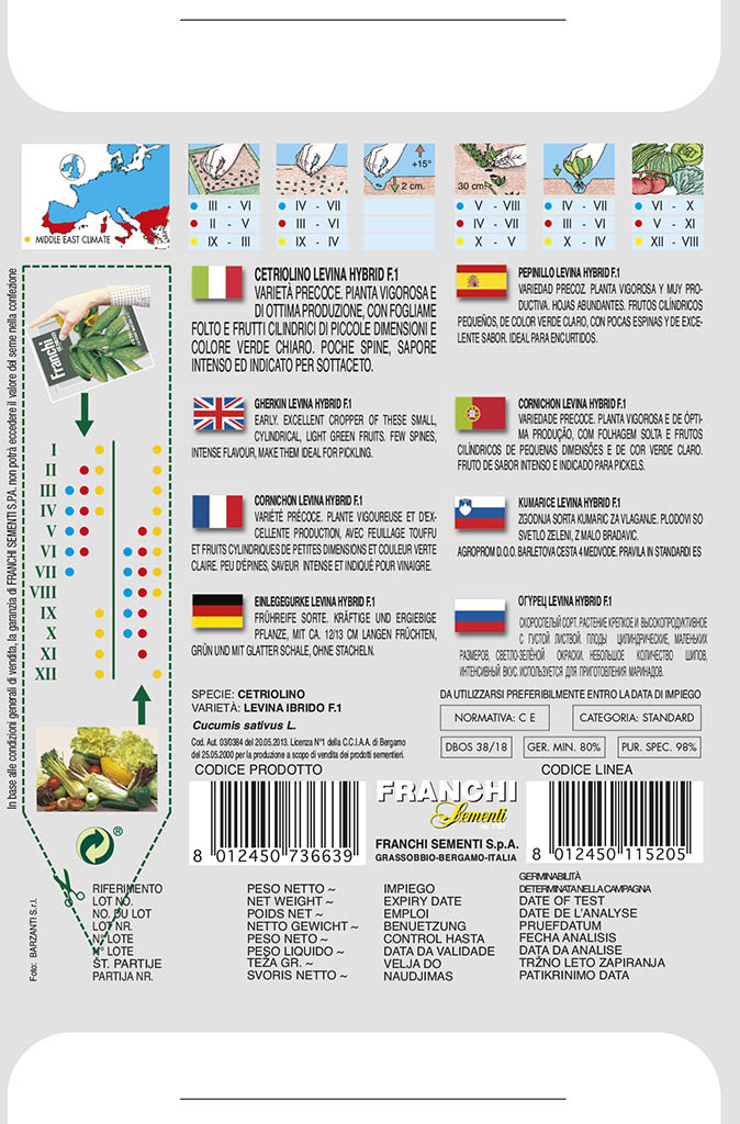 Uhorka nakladačka - LEVINA F.1