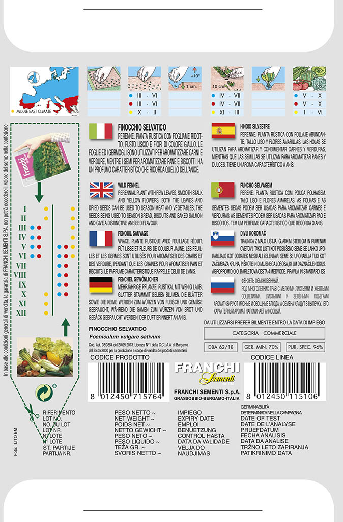 Fenikel divoký - semená