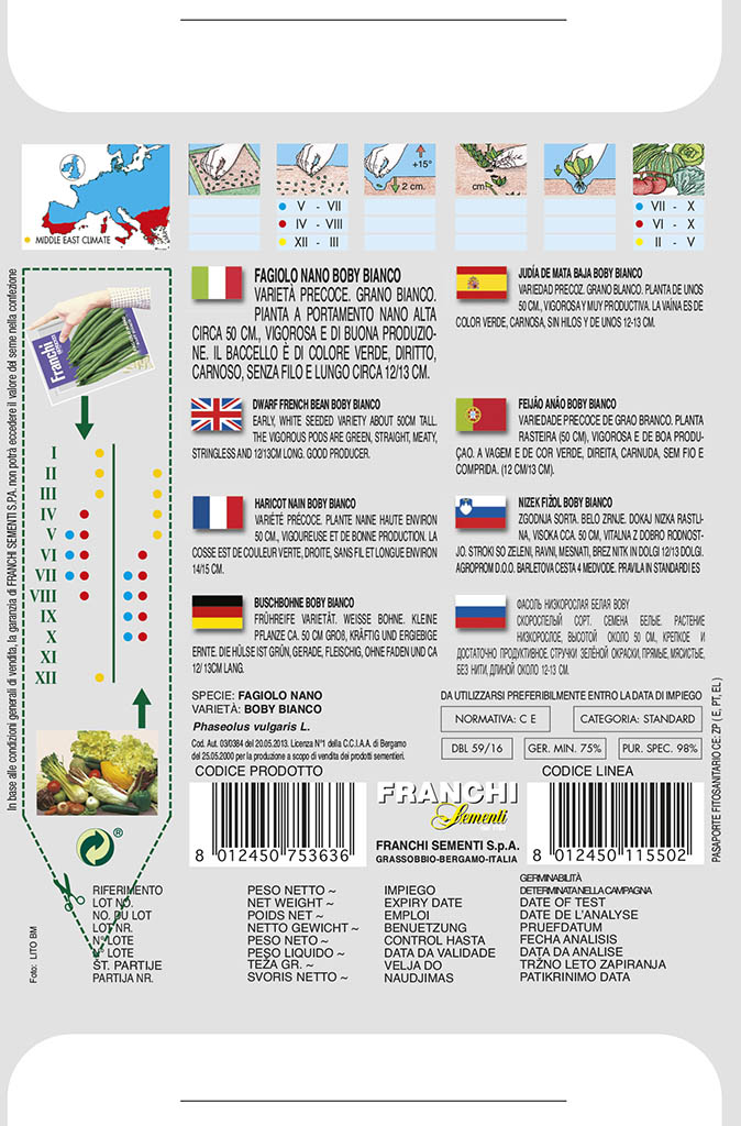 Fazuľa nízka - BOBY BIANCO - semená