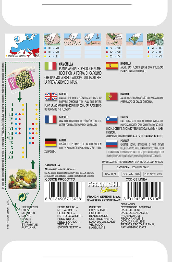 Rumanček kamilkový - semená